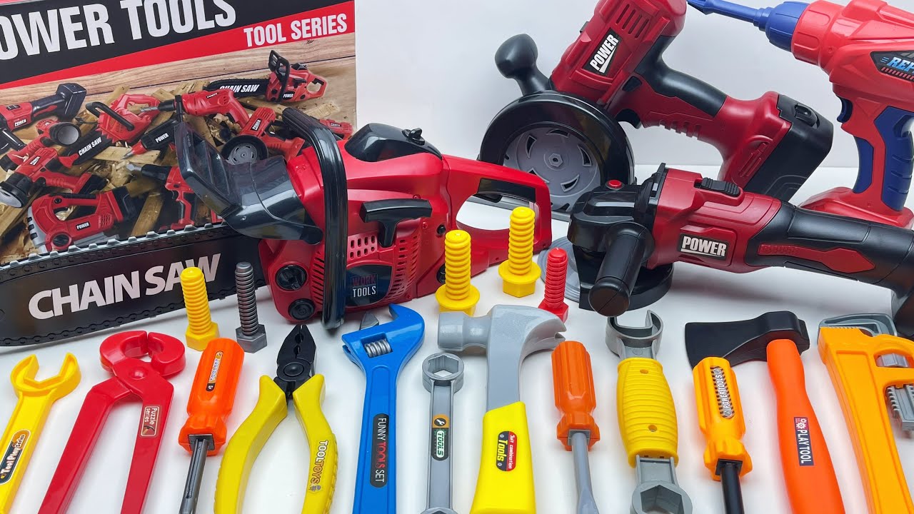 14-Minute Unboxing: A collection of professional power tools, from drills to chainsaws | toy review