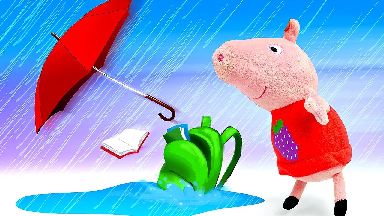 Peppa Pig en jouet a manqué l'école. Vidéo en français pour enfants @LesAventuresDePeppaPig