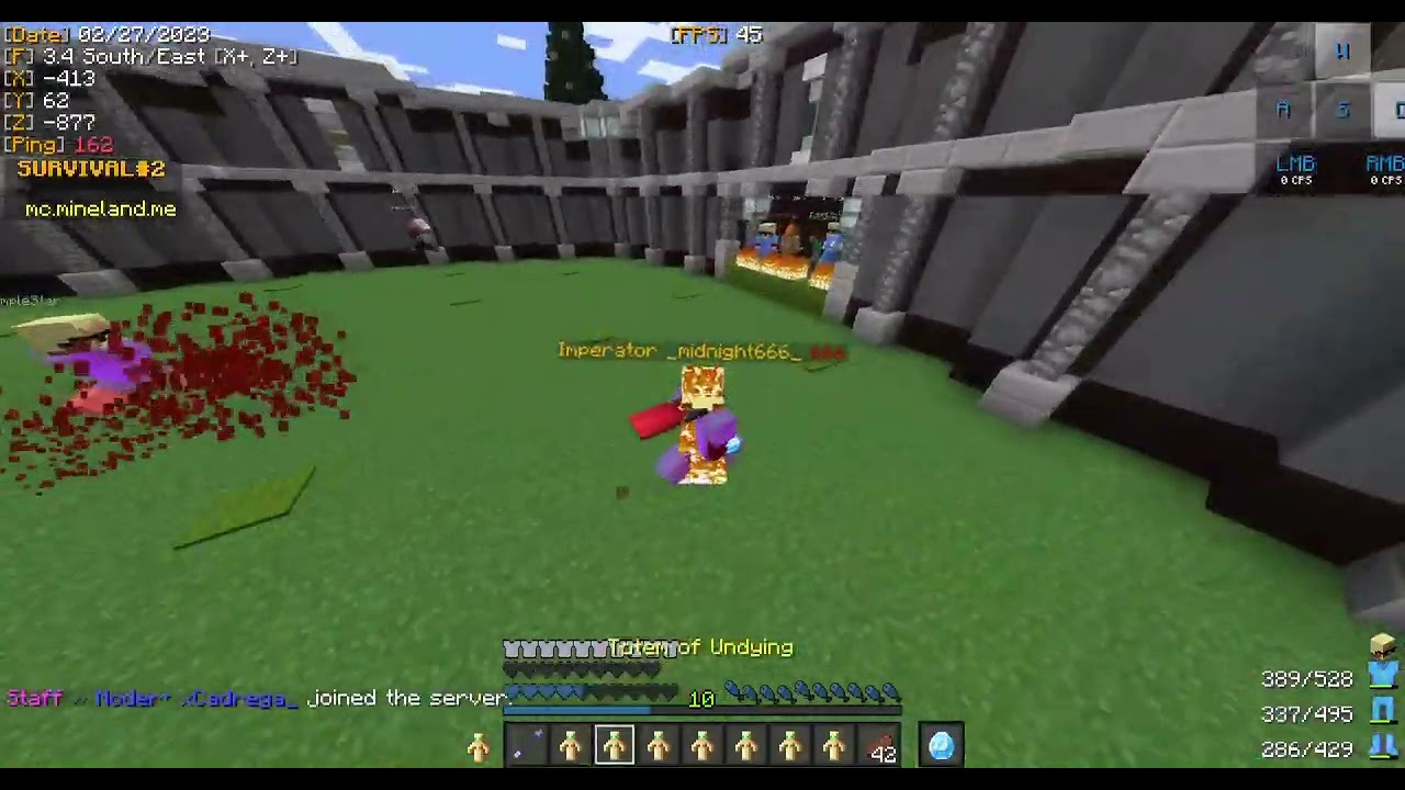Player SimpleStar, Hacking In Mineland Survival 2.. (IT'S A ALT ACCOUNT)