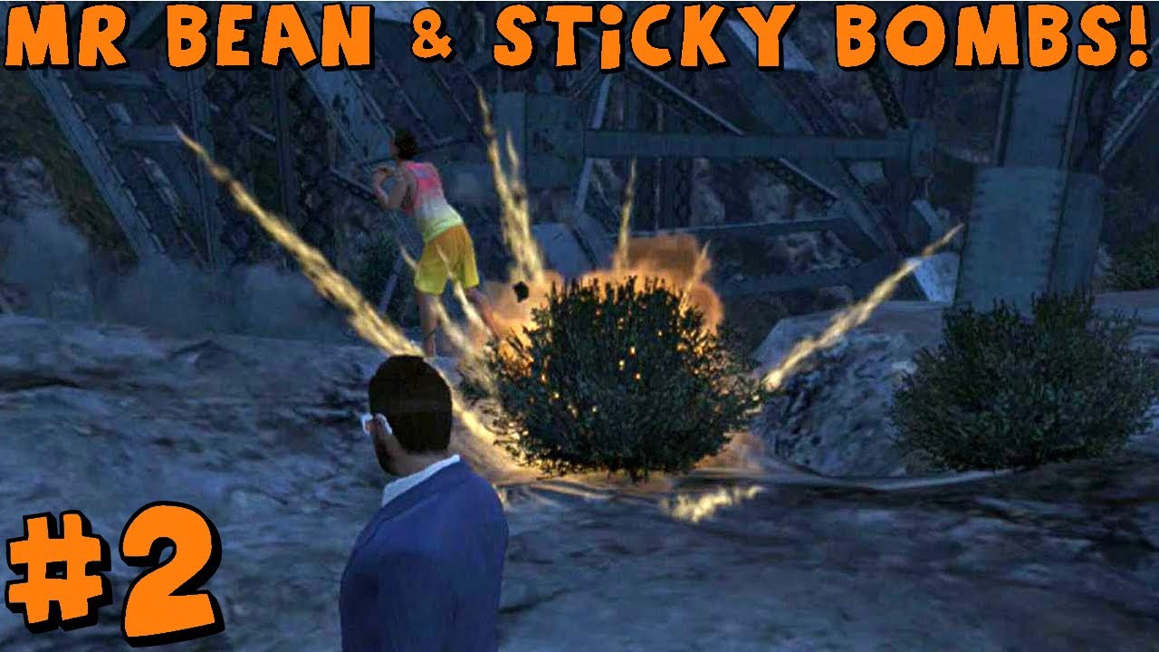 Grand Theft Auto 5 | Mr Bean and Sticky Bombs! | Multiplayer Fun Feat. EKDrifter458 and Mr Bean