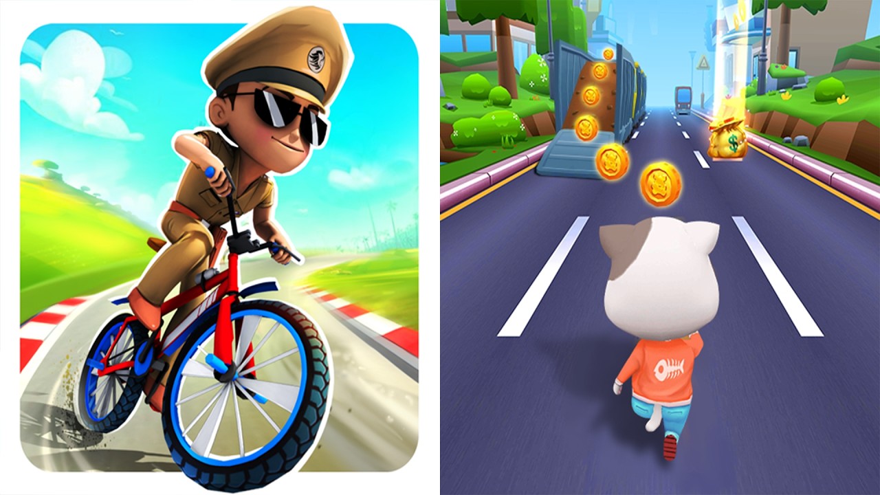 Little Singham Cycle Race VS Pet Runner - All Levels Gameplay Android, ios (Part 281)