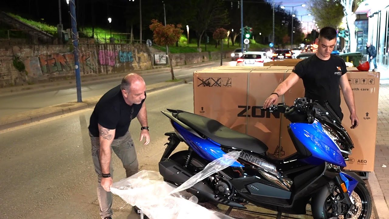UNBOXING ZONTES D 350 SCOOTER 2024 BLUE