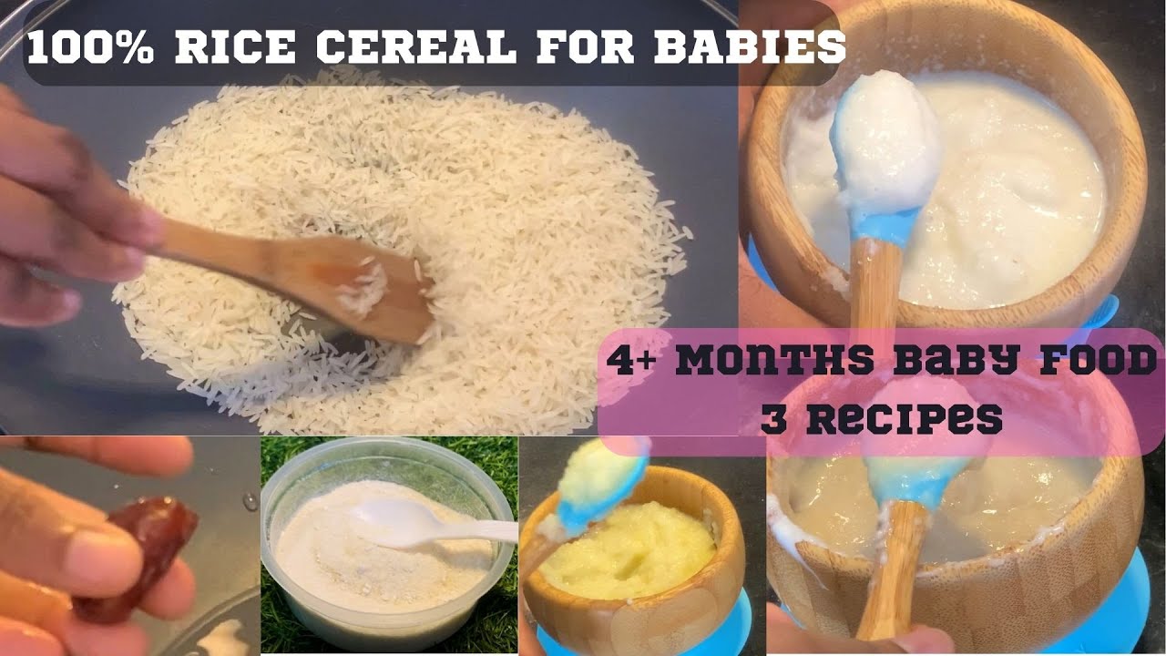 How to Make Rice Cereal At Home (4+ Months Baby) | Apple Banana Date Flavors| 6 Months Baby Food