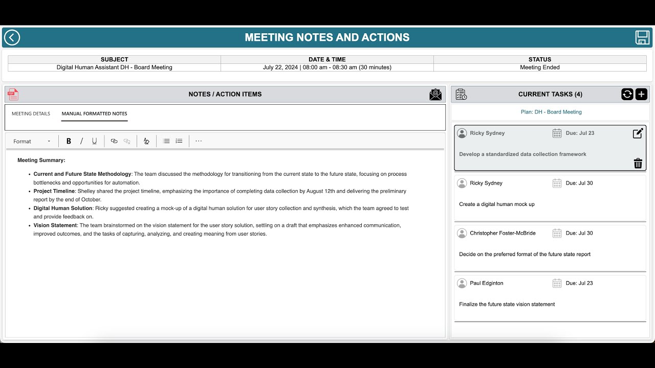 Meeting Management Solution
