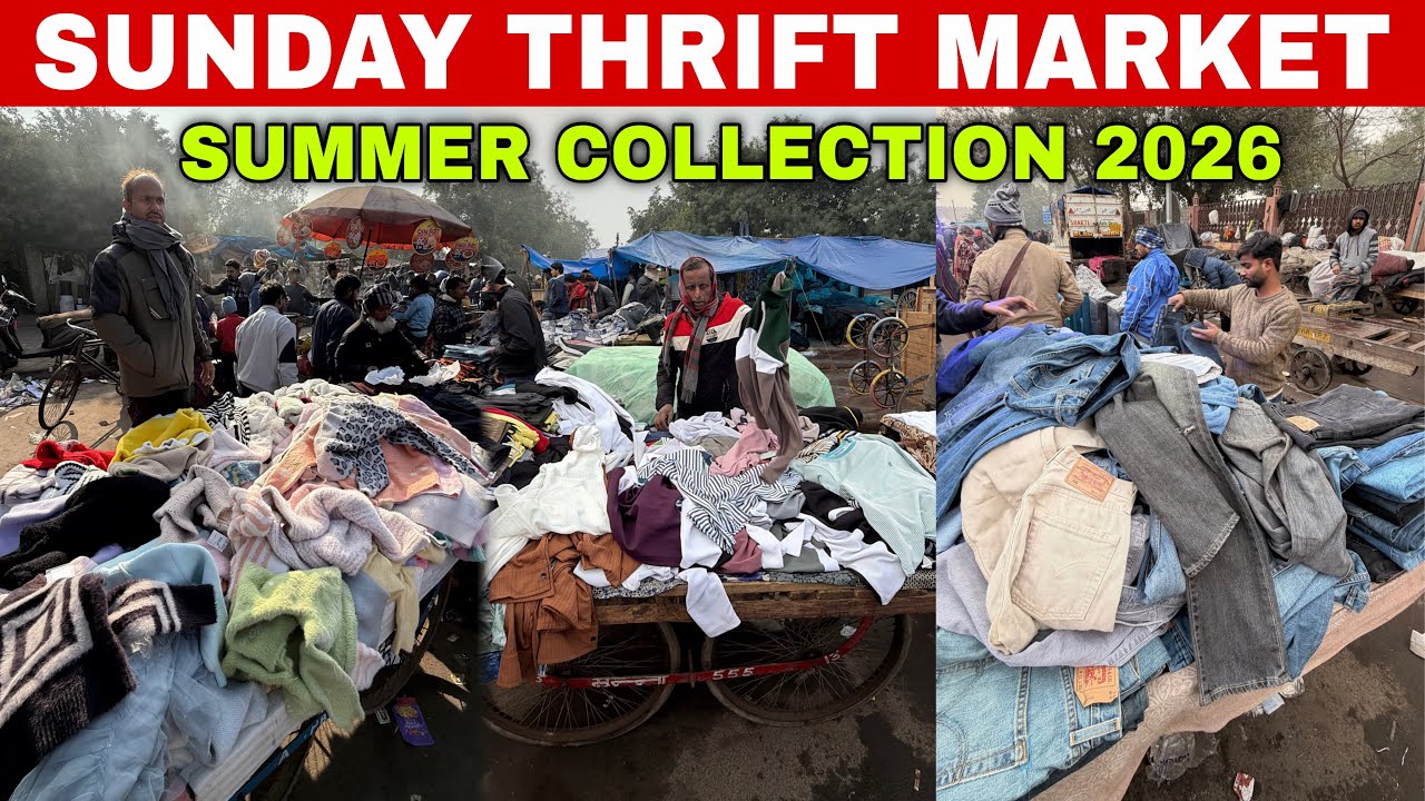Sunday Thrift Market | Boys Summer Collection 2026 | Lal Kila Cheapest Branded Clothes Market Delhi