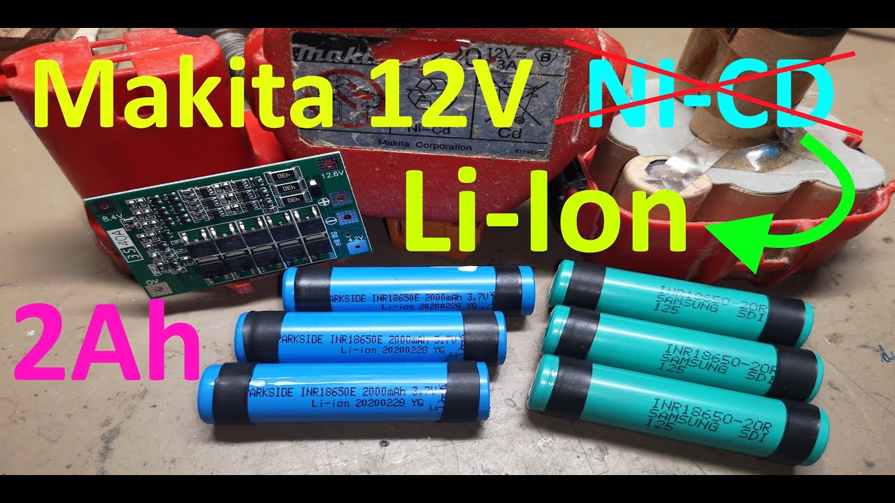 Makita 1220 NI-DC (12V) szerszámgép akkumulátor átalakítása Li-Ion cellás akkumulátorrá.