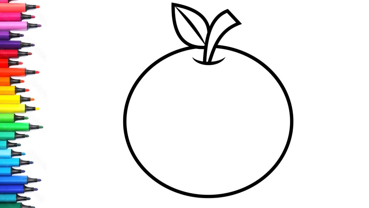 Simple Orange Drawing, Painting & Coloring For Kids and Toddlers_Kids Art | How To Draw Orange Fruit