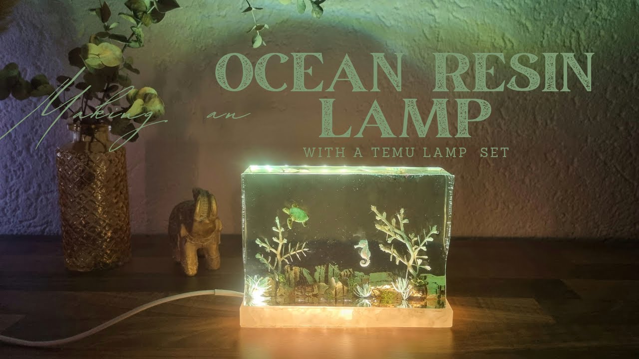 Making an ocean resin lamp with a TEMU lamp set