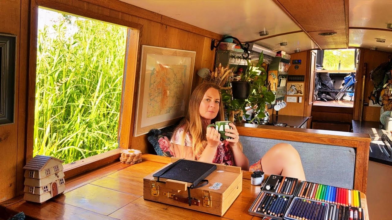 Snugly Nestled In The Reeds on a Wilderness Canal With My Cygnet #243