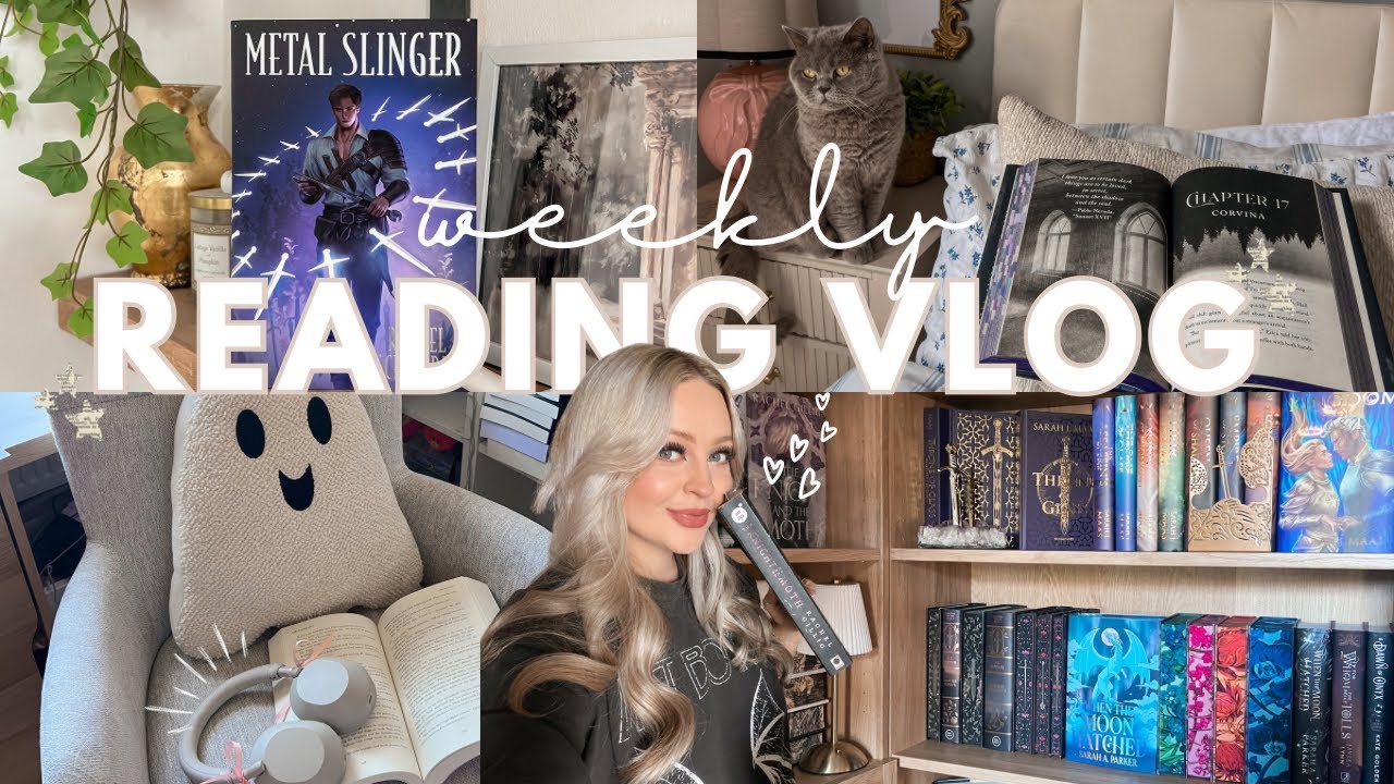cosy days, romantasy reads, lots of book mail & a new favourite book ☕️🗡️🥀🌟 READING VLOG 🖤