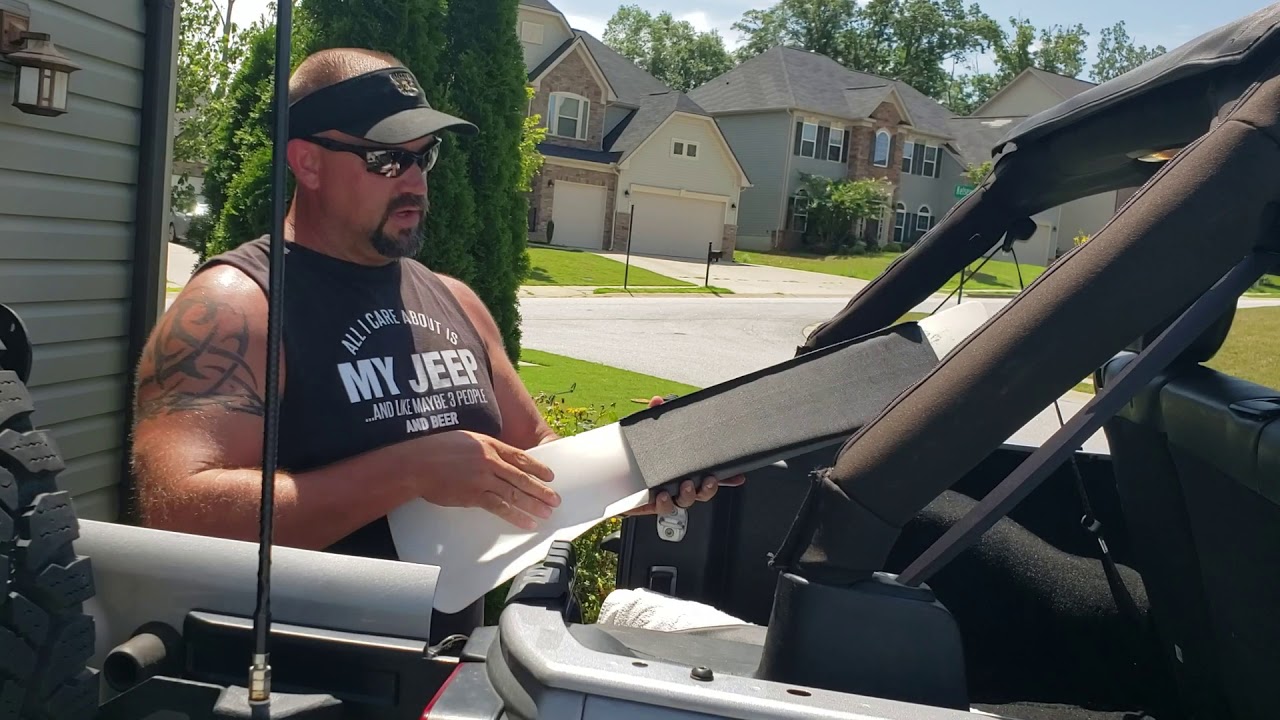 How to put on the Bestop NX soft top in Jeep JKU quick and easy.