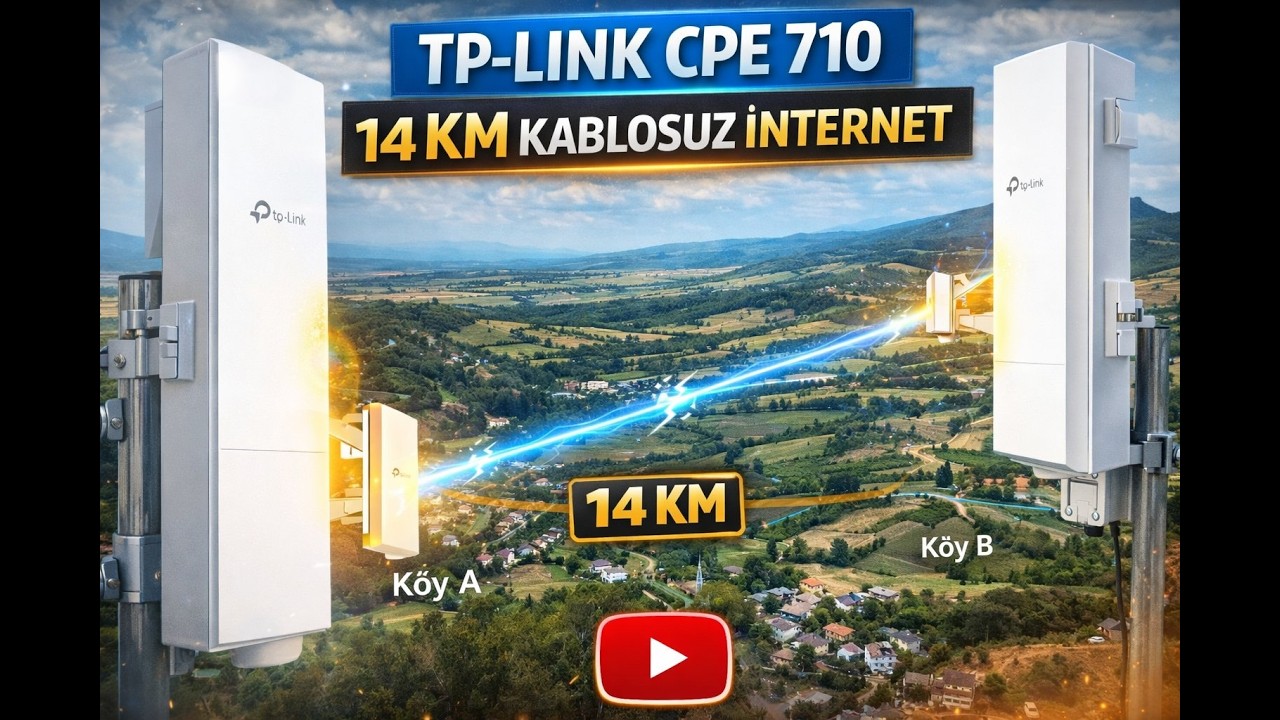 Tp link cpe 610  14 KM internet kurulumu