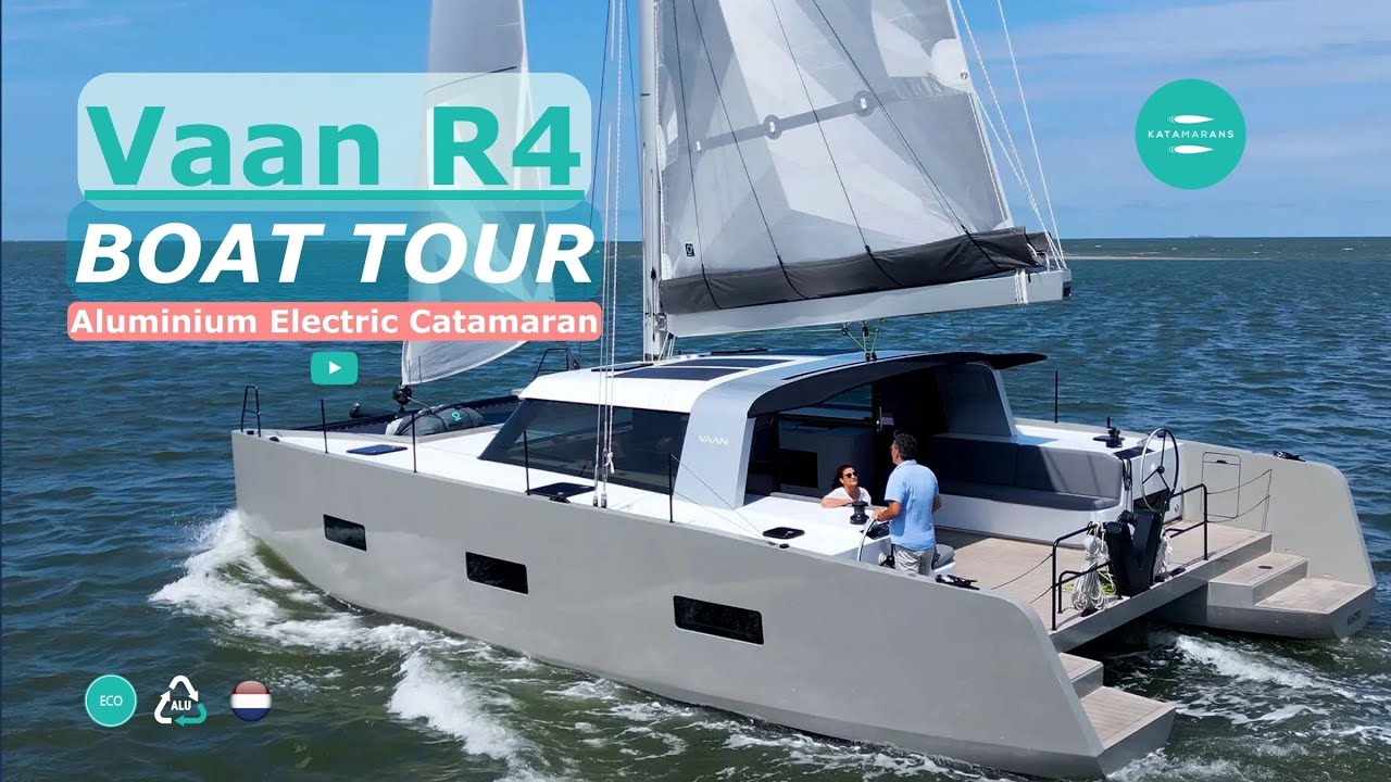 Vaan R4 Aluminium Electric Catamaran Tour. #eco #yachts