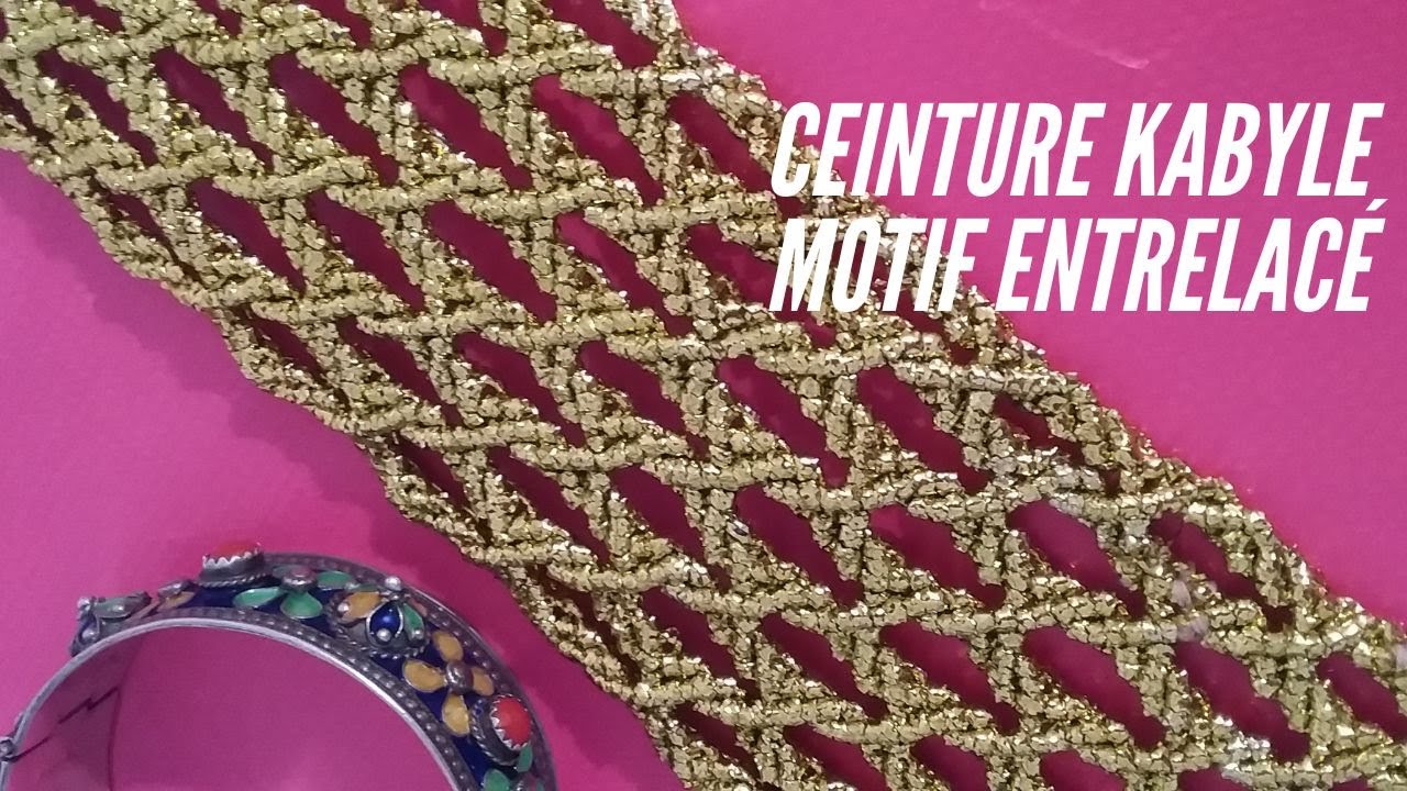 Tutoriel ceinture kabyle motif entrelacé