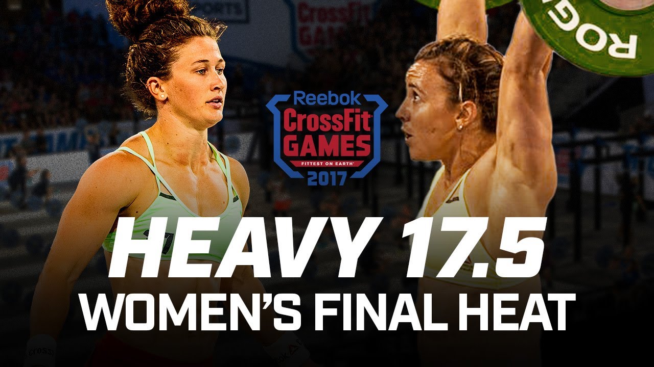 Tia-Clair Toomey vs. Kara Saunders in Thrusters and Double-unders &mdash; Heavy 17.5