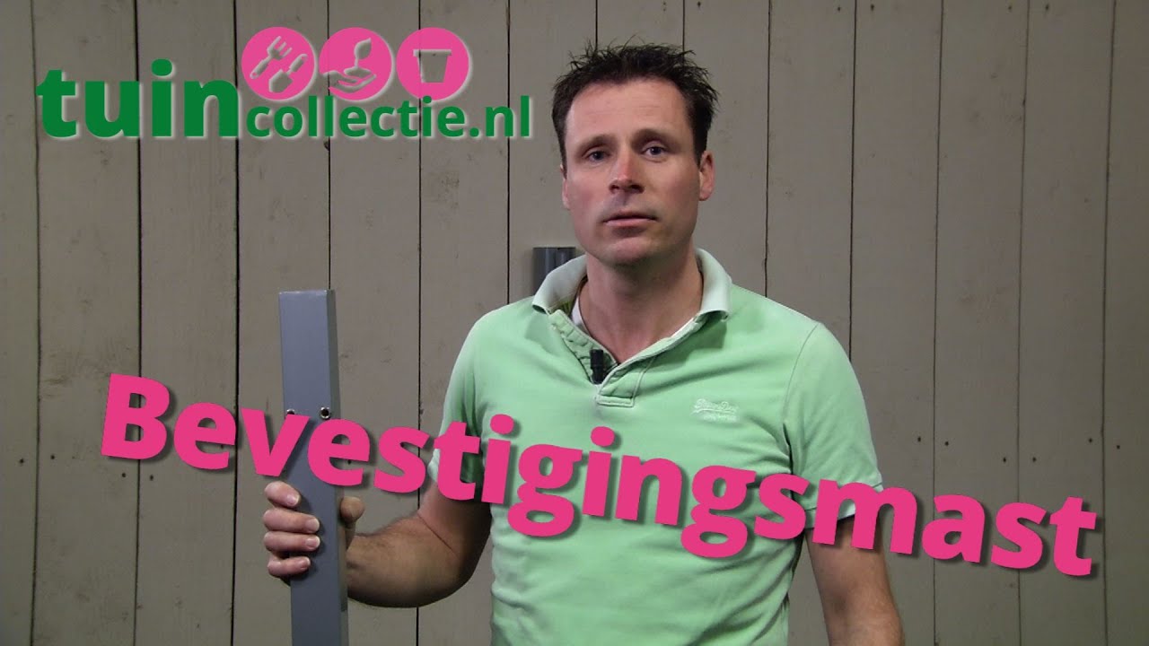 Oprolbaar windscherm accessoire - Bevestigingsmast - Tuincollectie.nl