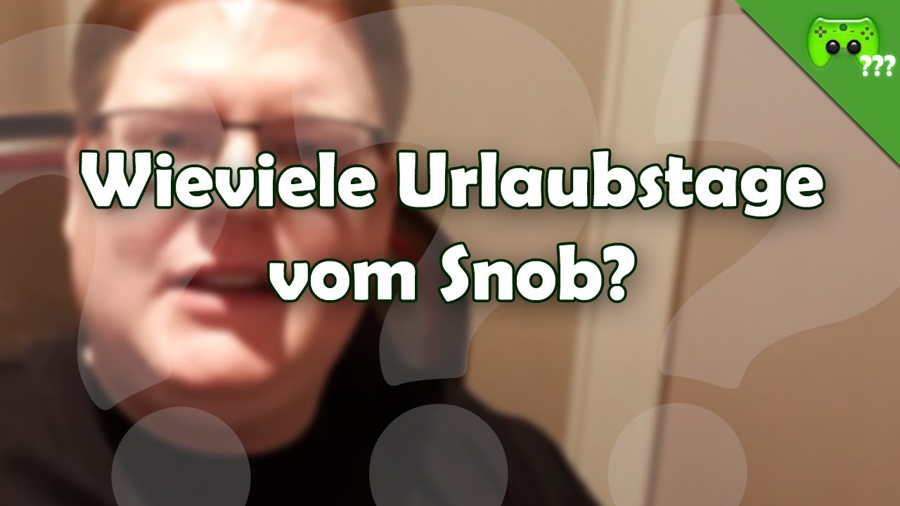 Wieviele Urlaubstage gönnt euch der Snob? 🎮 Frag PietSmiet #997