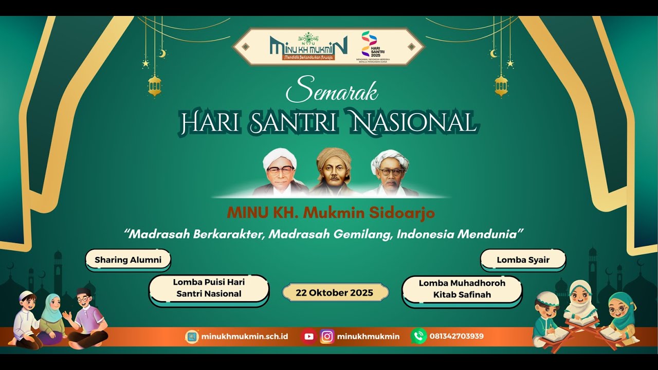 LOMBA SYAIR PUJIAN PERINGATAN HARI SANTRI TAHUN 2025 MINU KH. MUKMIN SIDOARJO