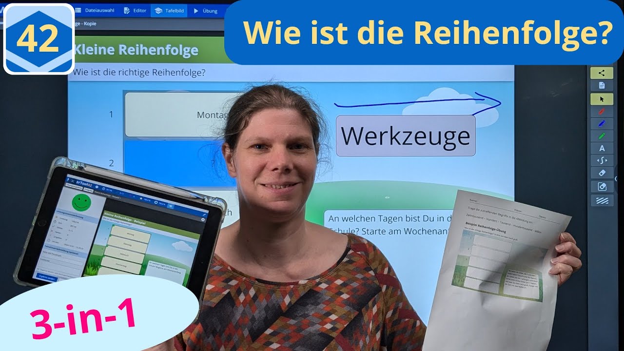 Die richtige Reihenfolge?! Lernen mit interaktivem Tafelbild, Übung und gedrucktem Arbeitsblatt.