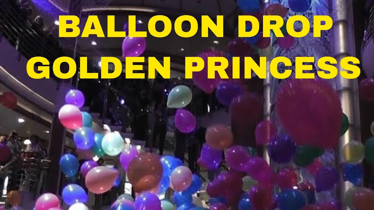 BALLOON DROP PARTY ON THE GOLDEN PRINCESS CRUISE SHIP