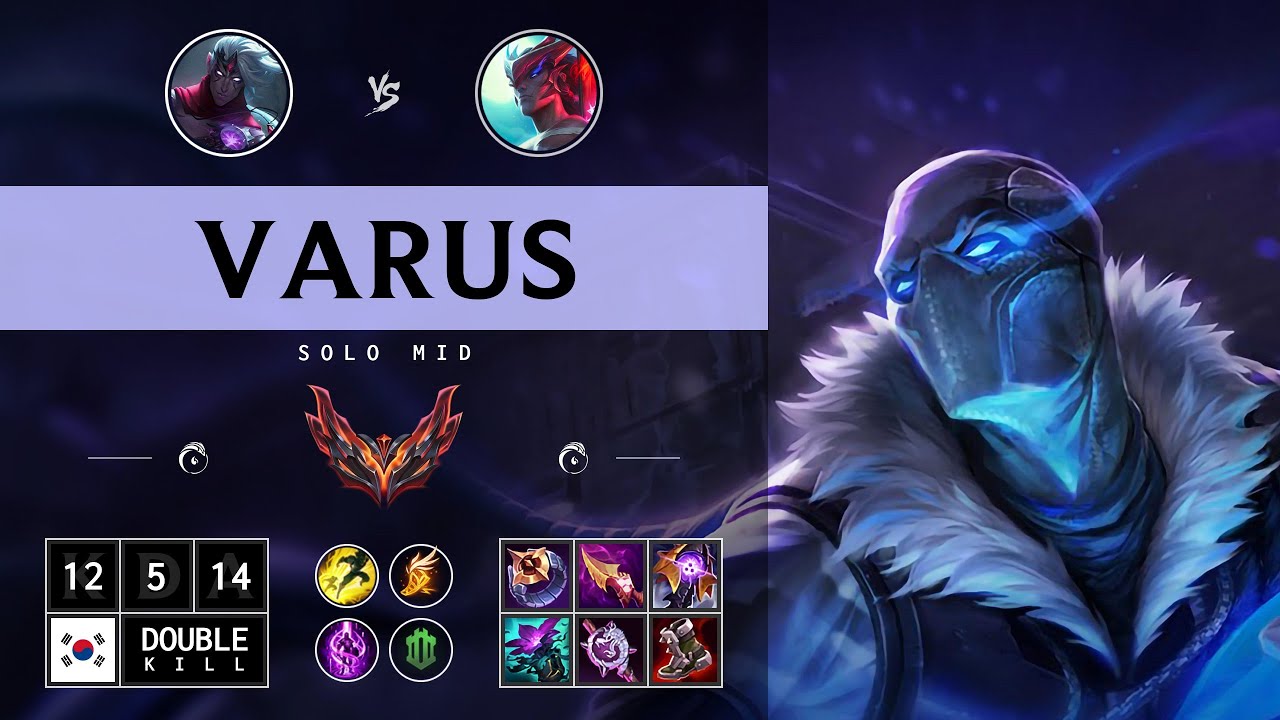 Varus Mid vs Yone: Killing spree - KR Grandmaster Patch 14.15