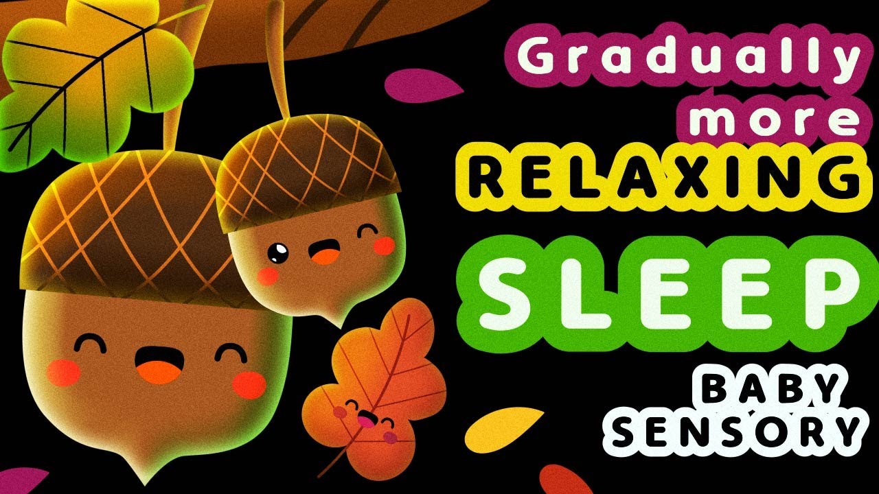 💤 Baby Sensory - Bedtime calming video - Infant visual Stimulation -  Cute Autumn 🍁🌰🍂