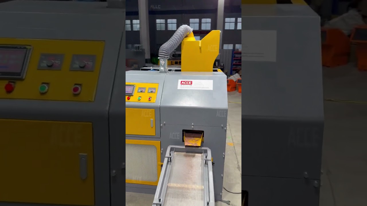 C06+PLC cable granulator test video 80-120kg/h