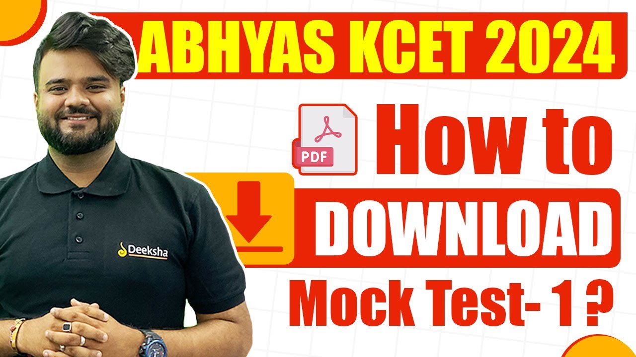 How to Download KCET Mock Test 1 | Abhyas KCET 2024 Free Test Series PDF