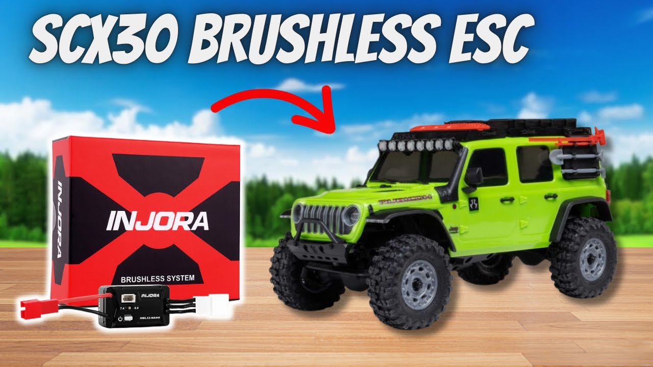 INSTALLING INJORA BRUSHLESS ESC IN MY SCX30 + INDOOR COURSE! *MBL32 NANO* 