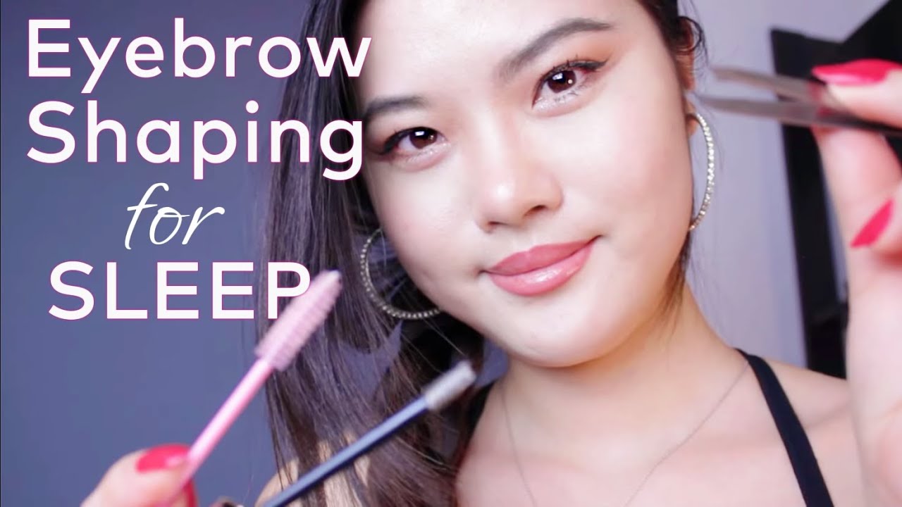 ASMR - Eyebrow Shaping with Almost Inaudible Whisper