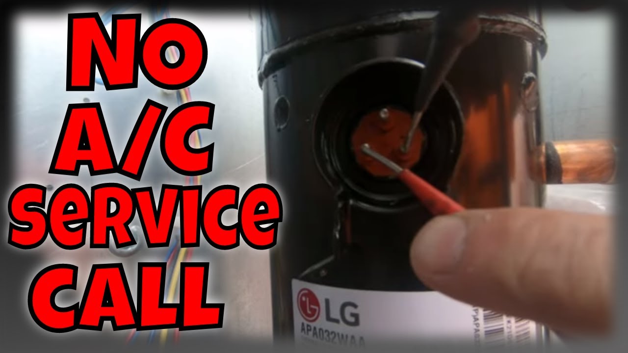 No AC Service Call. Compressor with open windings