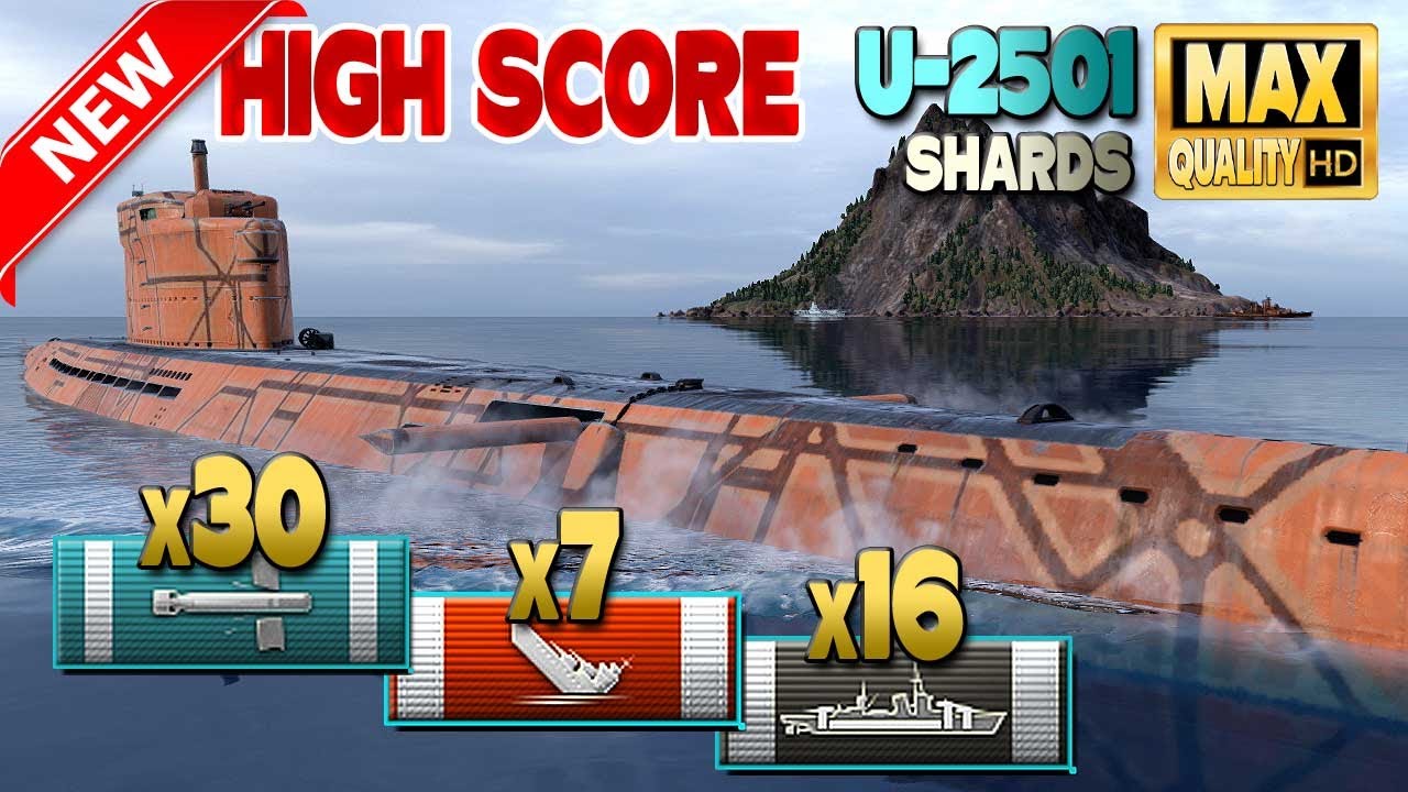 Подводная лодка U-2501: 280к на карте Осколки - World of Warships