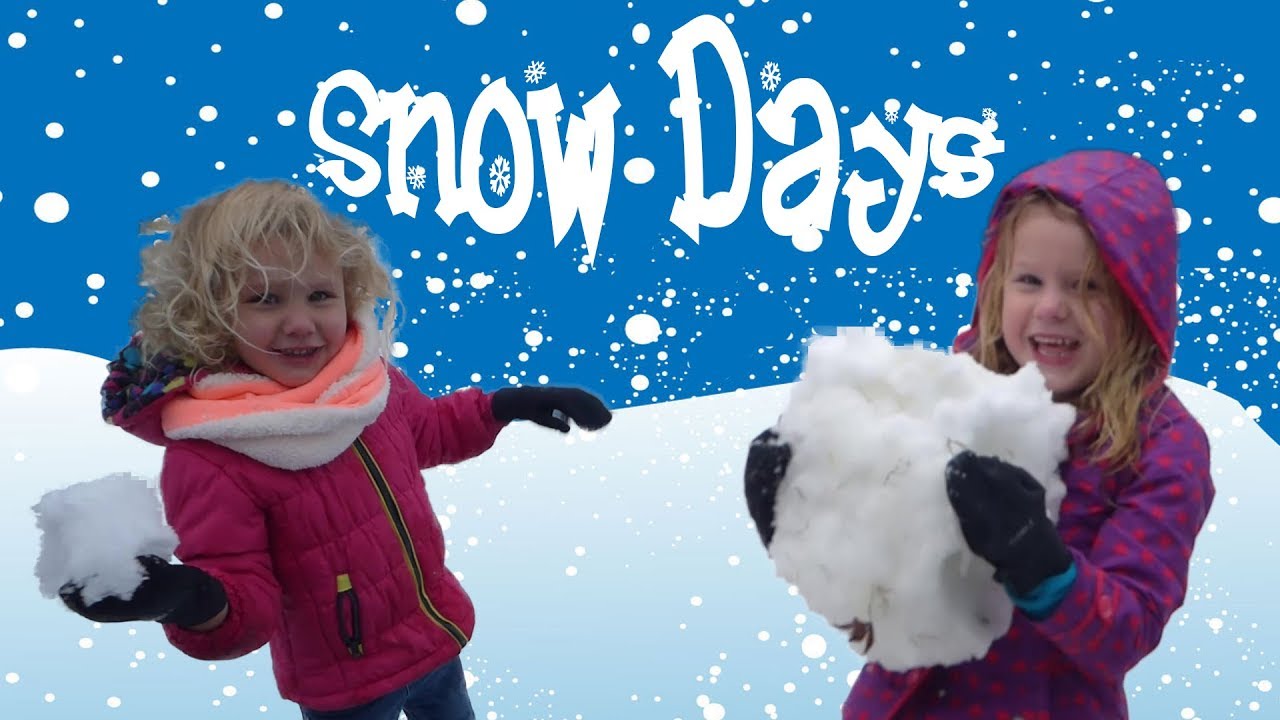 SNOW DAY KIDS ride a sled make a snowman and have a snowball fight with Harzel