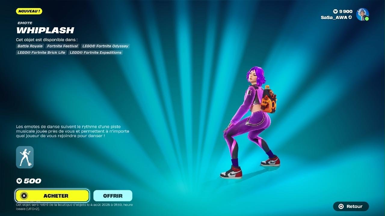 AESPA 에스파 X FORTNITE 'WHIPLASH' (emote)