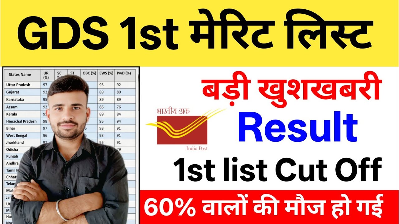GDS 1st list Result 2026 Date Out l GDS 1st list Cut Off 2026 l GDS New Vacancy 2026