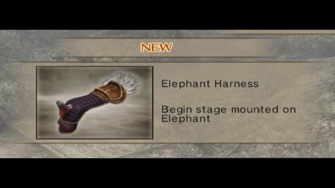 Dynasty Warriors 5: Xtreme Legends - Tutorial mendapatkan Gajah Mungkur (Elephant Harness)!!!