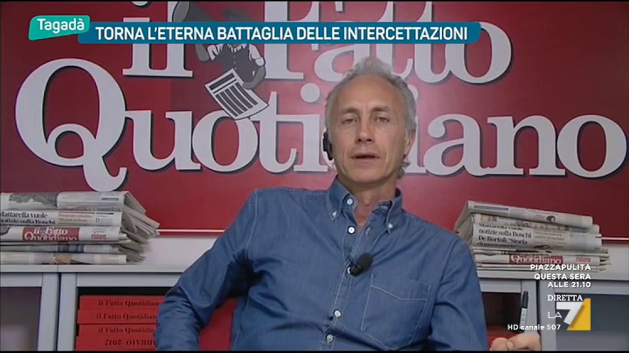Lavia: 'Il Fatto vuole colpire Renzi' Travaglio risponde 'E' suo padre che lo mette in mezzo'