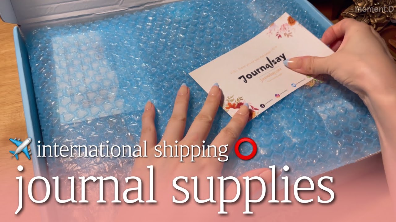 [sub] 예쁜 거 많이 골라온 저널세이 언박싱&다꾸 ASMR journal supplies unboxing 🌸journalsay ✈️international shipping⭕️