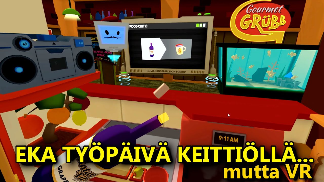 Eka työpäivä keittiöllä... mutta VR
