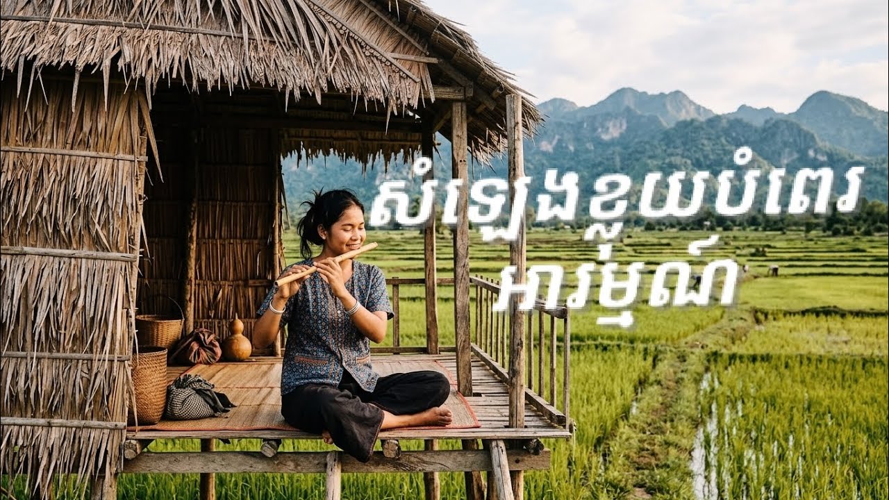 ស្ដាប់សំឡេងខ្លុយខ្មែរដើម្បីបន្ធូរអារម្មណ៍😘♥️#ងងុយគេង#បំបាត់ភាពតានតឹង#music #ai #youtube #video 