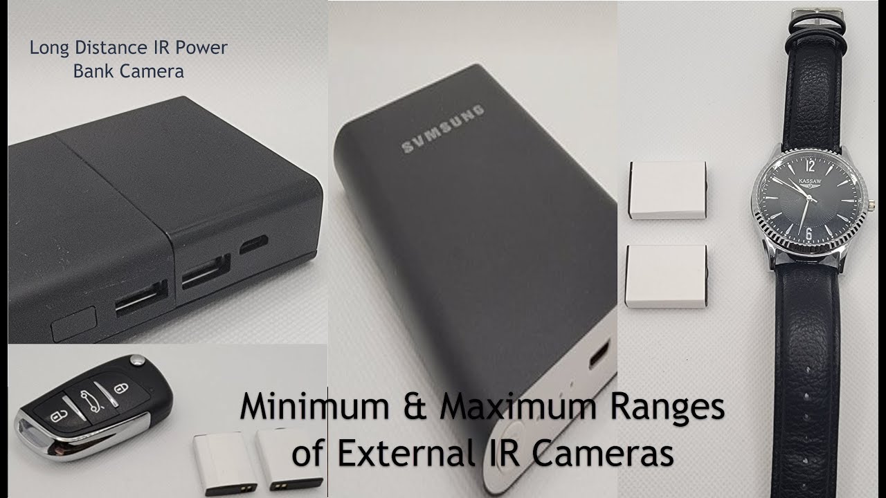 Poker Analyzer External Camera - Ranges of each camera x2 Power banks, key fob, and watch #poker