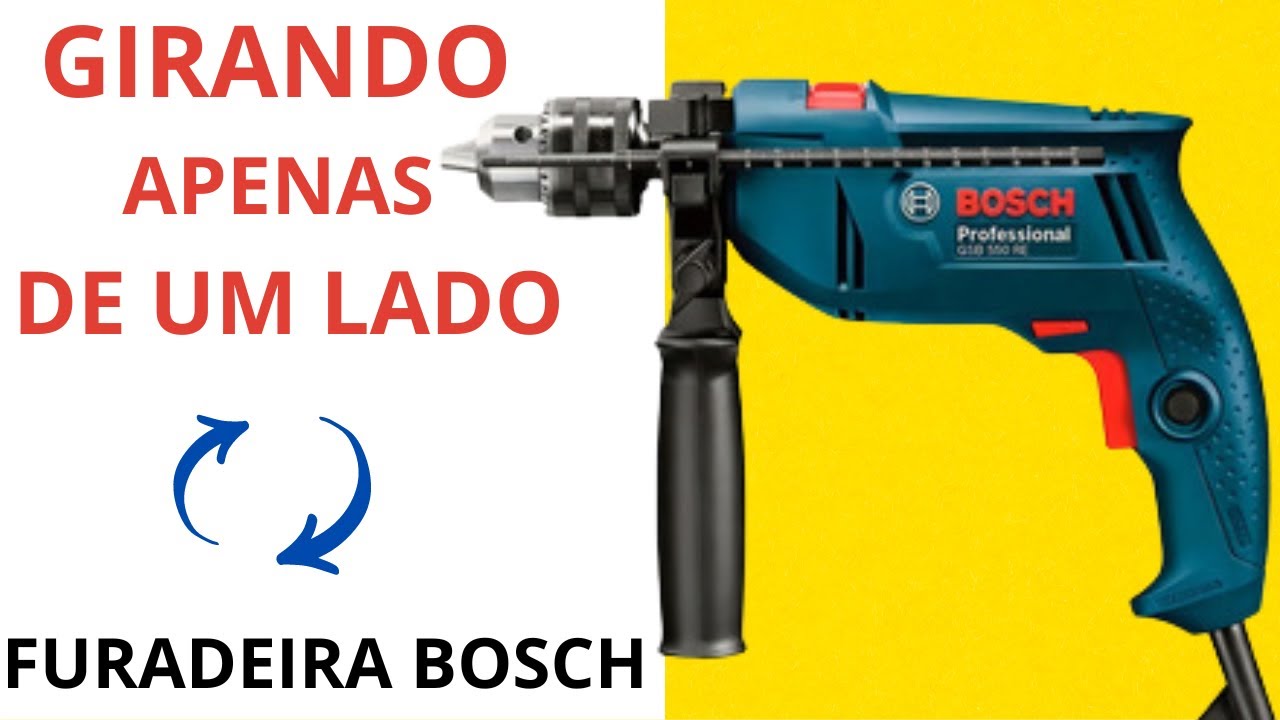 FURADEIRA BOSCH - GIRANDO SÓ DE UM LADO - GSB16RE #CURSODEMANUTENÇÃOEMFERRAMENTASELÉTRICAS