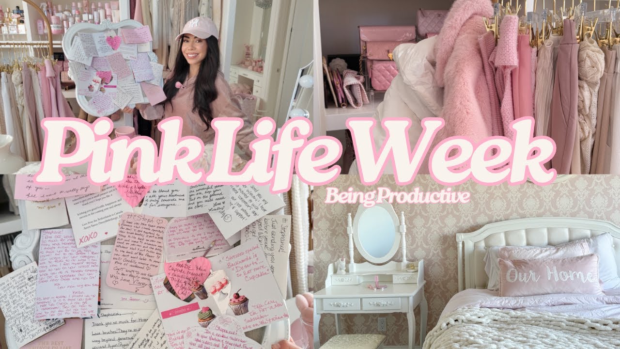 Spend the Week With Me🎀🕯️| Huge PR Unboxing, Pink Home Decor & Life Goals 📝