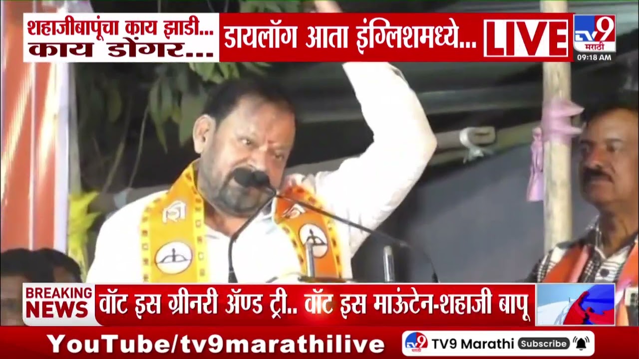 Shahajibapu Patil यांचा काय झाडी काय डोंगर... डायलॉग आता इंग्लिशमध्ये