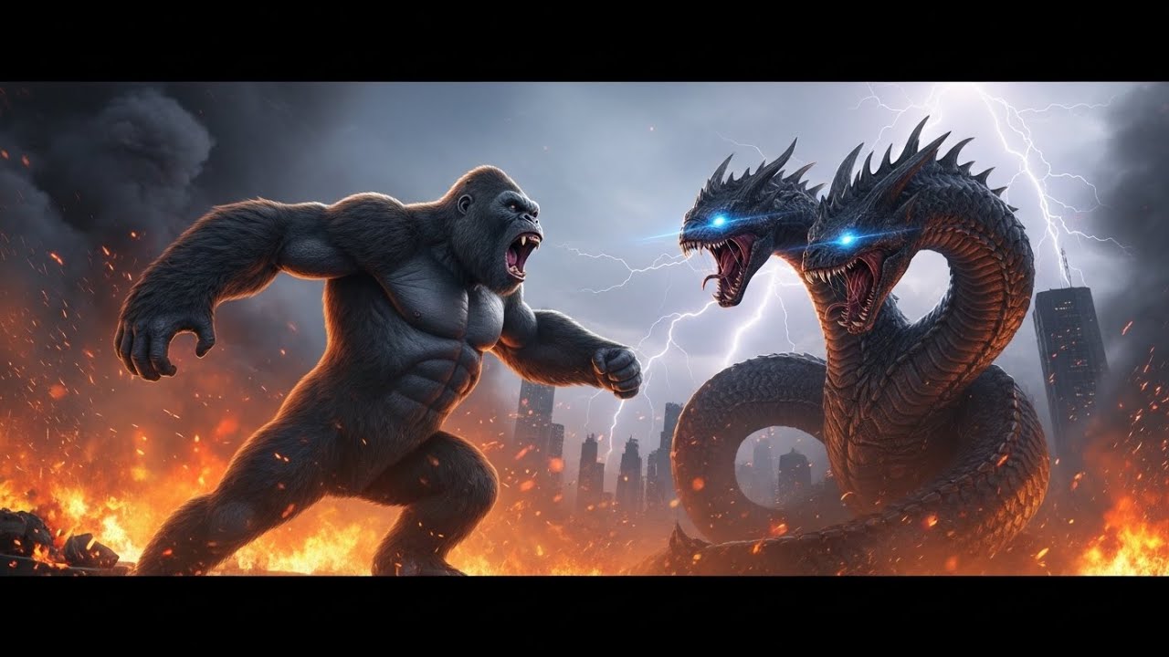King Kong fights the NightFinal 2-headed monster | An epic battle to save humanity
