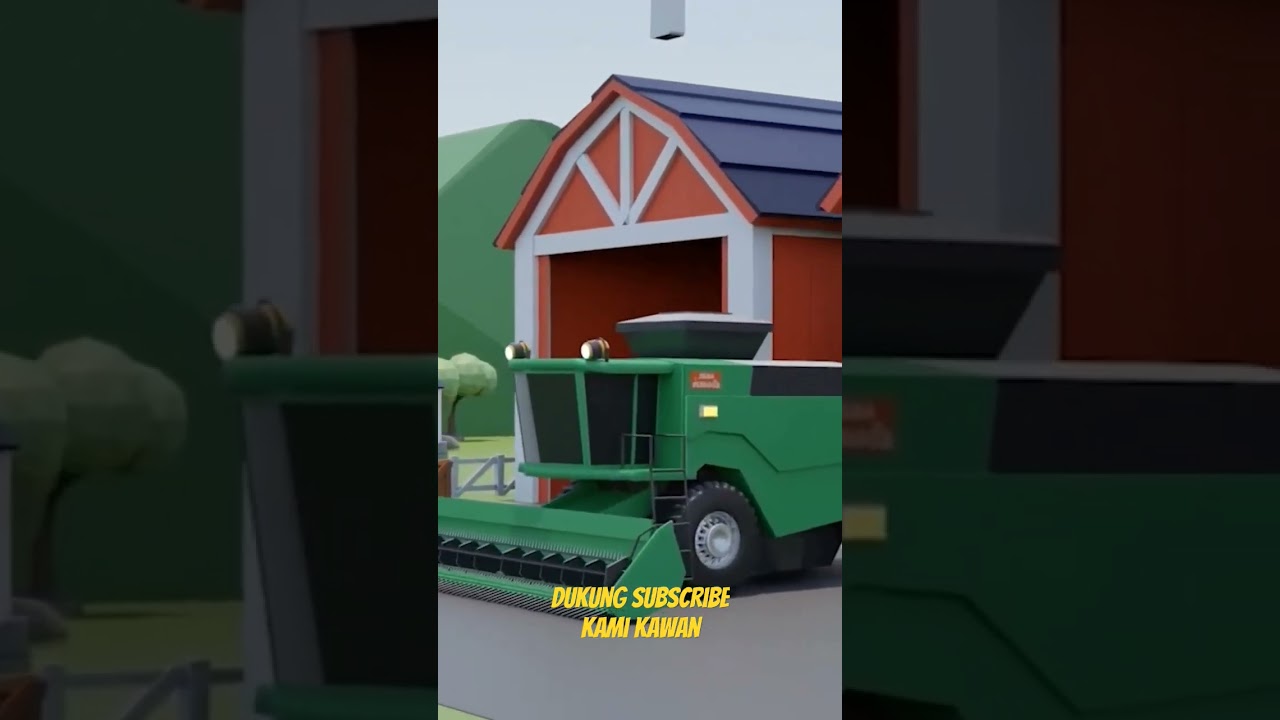 Construction Vehicles build Corn Farming with dump tractor Mixer Truck Excavator bulldozer for kids
