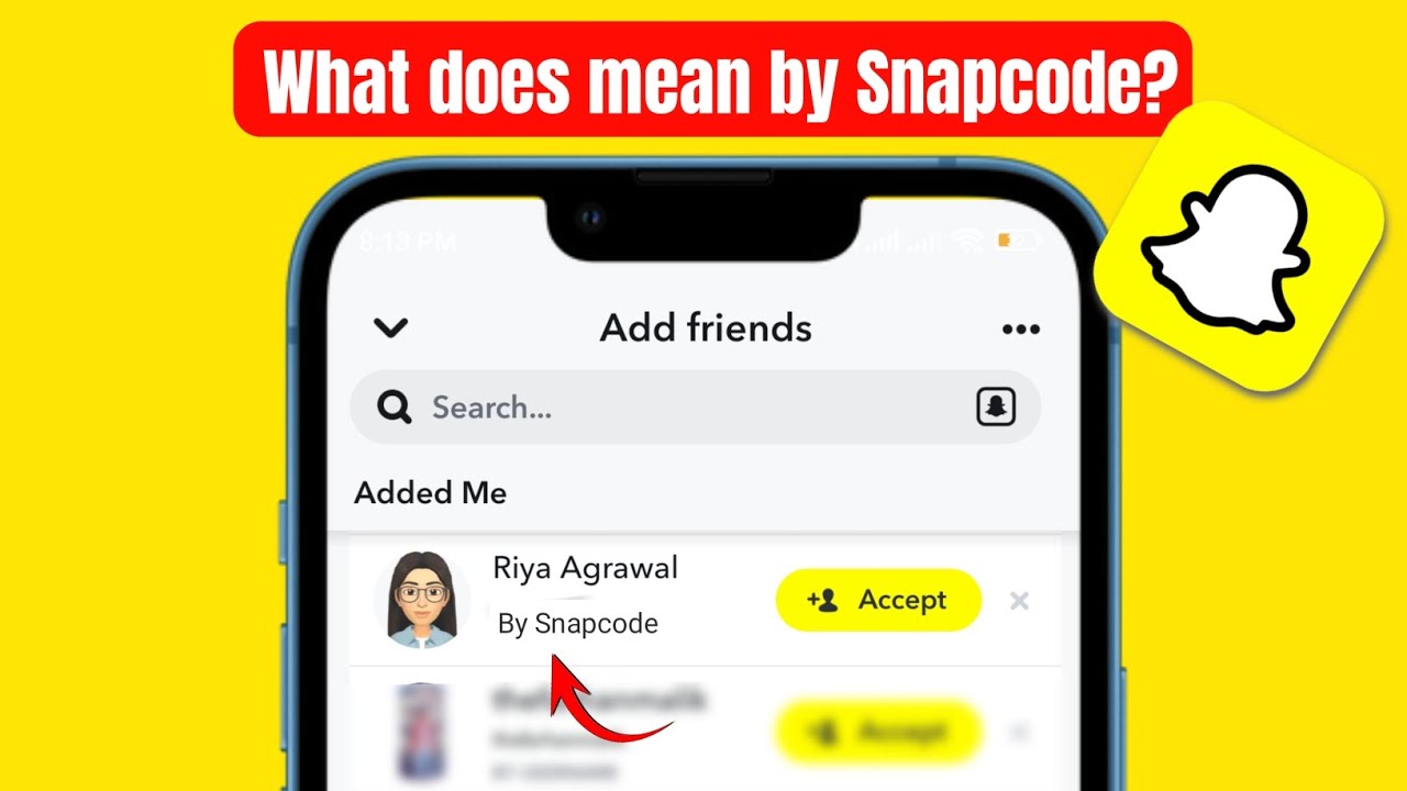 Что означает &laquo;добавлено с помощью Snapcode&raquo; в Snapchat?