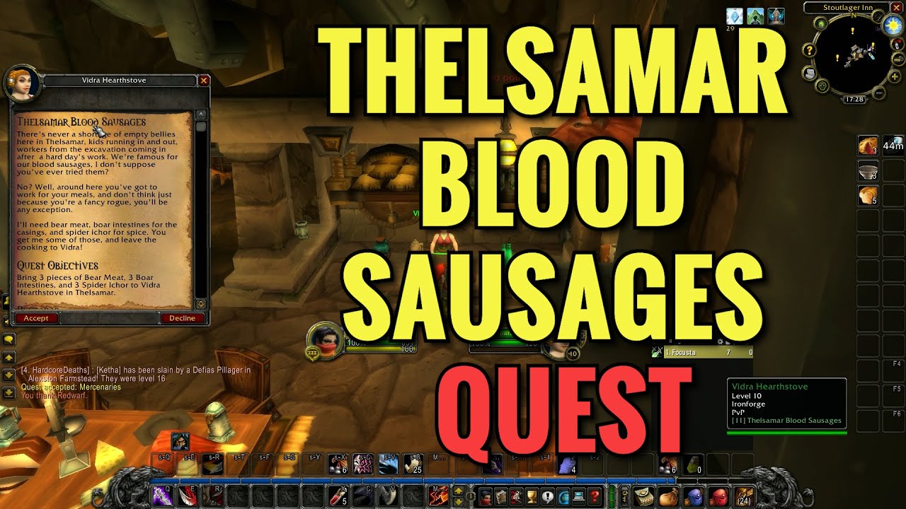 Thelsamar Blood Sausages Quest (WoW Classic)