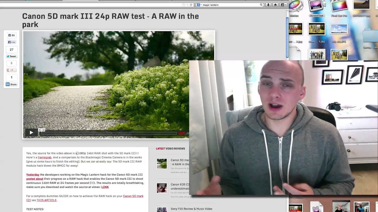 14bit RAW VIDEO!!!!!!! from canon 5d mark3: Magic lantern awesomeness.