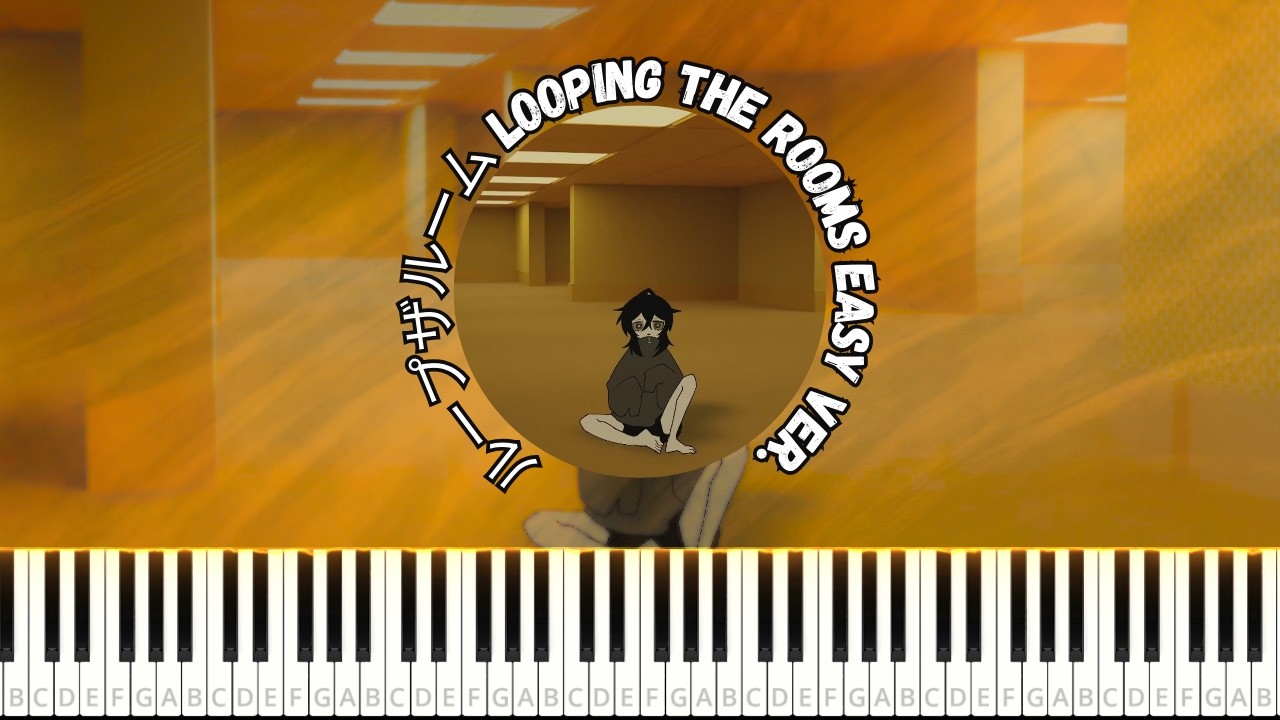 ループザルーム / Looping the Rooms - rusino ft. Hatsune Miku【Easy Piano Tutorial + FREE SHEET 】 #VOCALOID